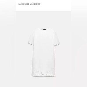 ZARA faux white suede mini dress! NWT